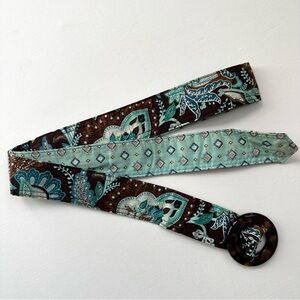 Vera Bradley Paisley Fabric Belt Reversible